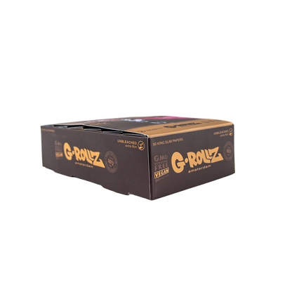 G-Rollz Rolling Papers, Tips & Poker: Unbleached Extra Thin - King Size (24 Pack)