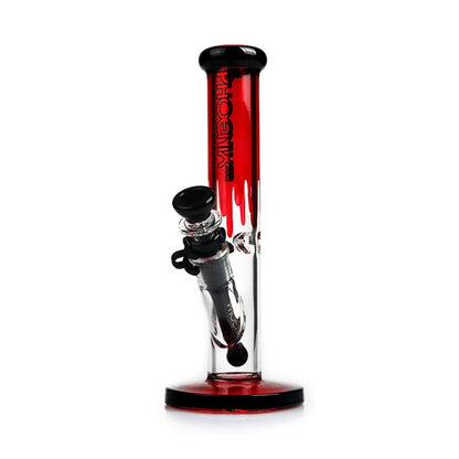 Phoenix Star: 10" Colourful Straight Glass Bong (PHX116)