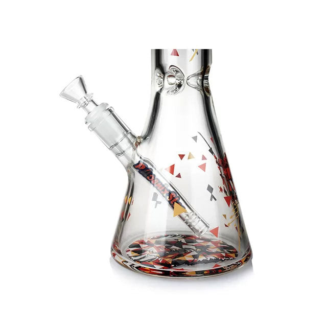 Phoenix Star: 18" Cartoon Wolf Decal Beaker Bong With Ice Catchers (PHX418)