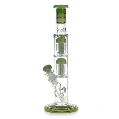Phoenix Star: 14" Dual 8 Arm Percolator Glass Bong (PHX572)