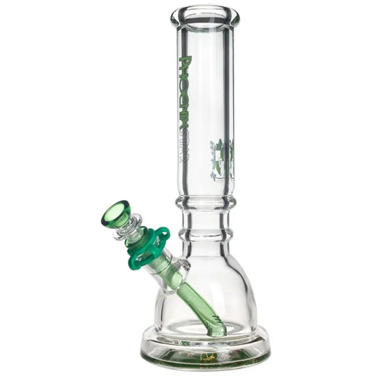 Phoenix Star: 12" 7mm Thick Wide Base Glass Bong (PHX741)