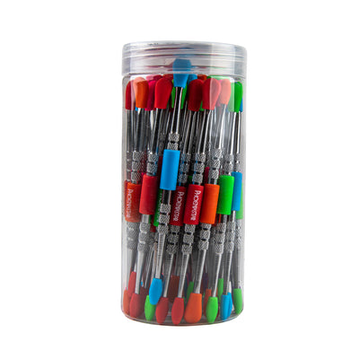 Phoenix Star: 4.8" Mixed Colour Silicone Tipped Metal Dab Tool 50 Pack - (PHX761)