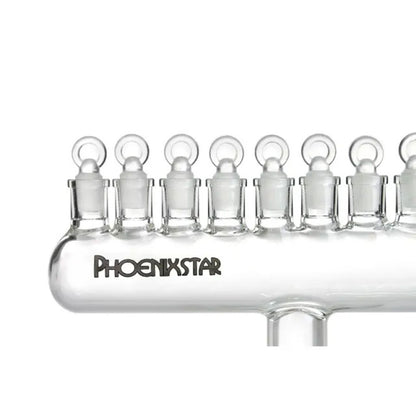 Phoenix Star: Menorah Clear 8 x 14mm Joint Glass Dry Pipe (PHX852)