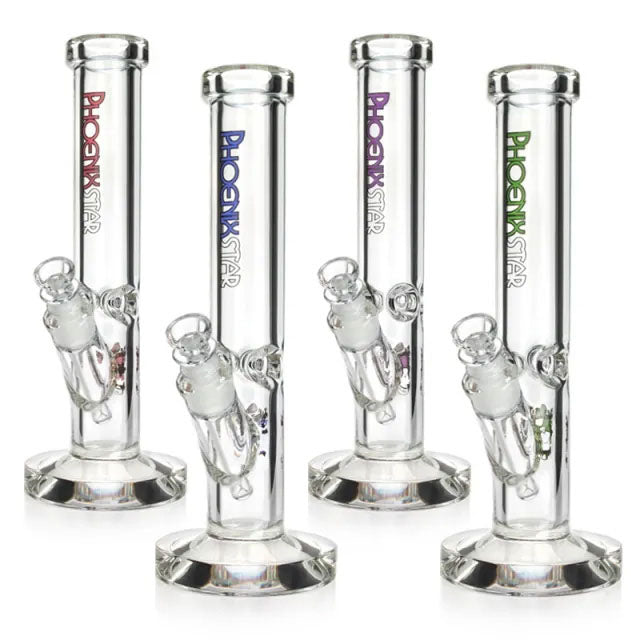 Phoenix Star: 9mm Thick 12" Straight Tube Glass Bong (PHX878)