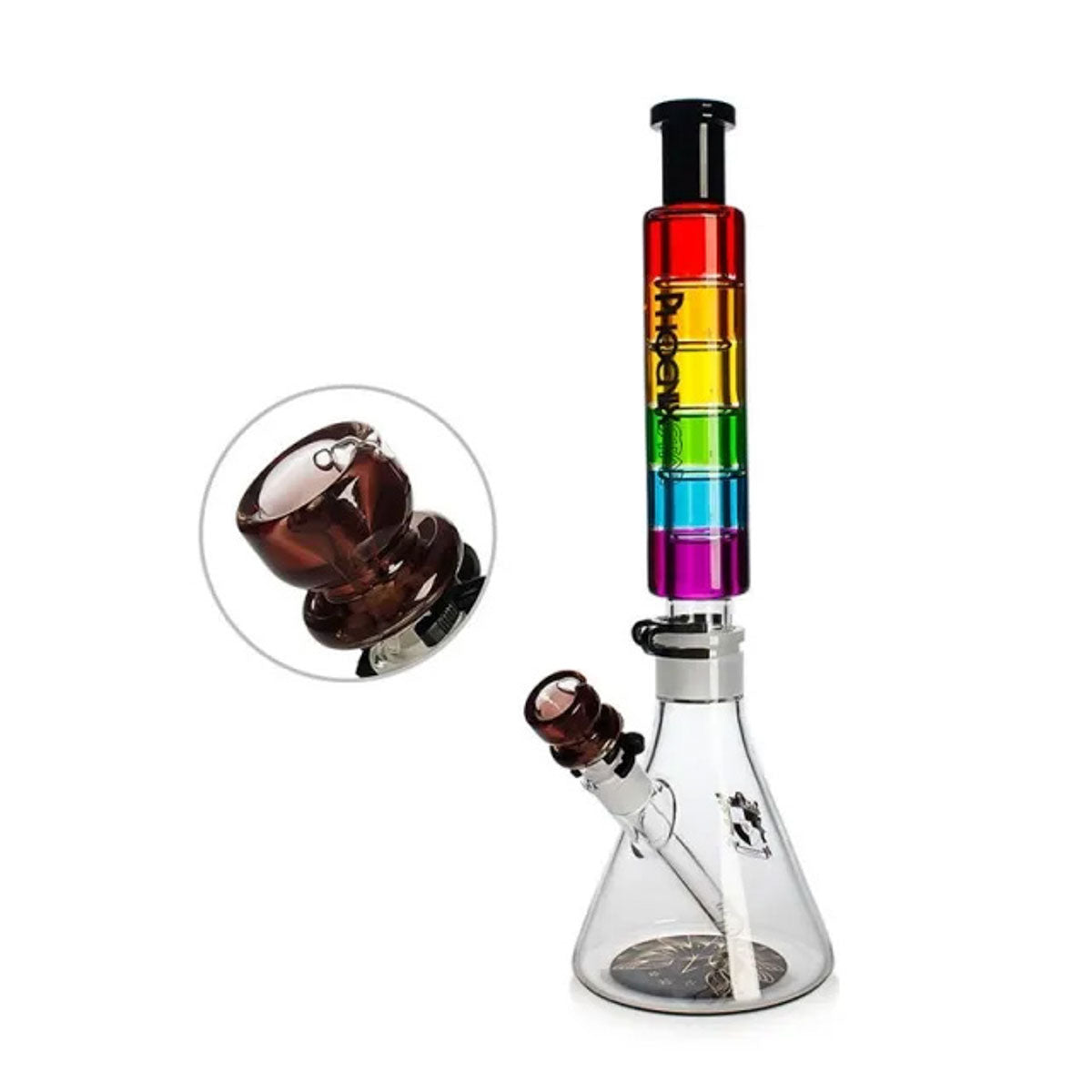 Phoenix Star: Rainbow 16" Glycerin Beaker Base Bong 2 Parts