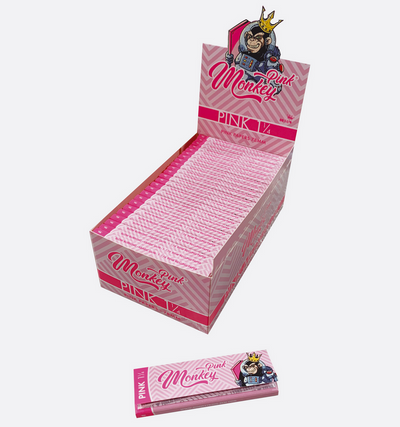 Monkey King Pink 1¼ Ultra Thin Rolling Papers (50pcs)