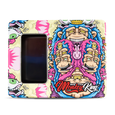 Monkey King Pink Large Metal Storage Box with Window