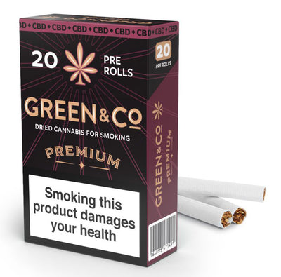 Green&Co Premium CBD Hemp Pre Rolled Cigarettes