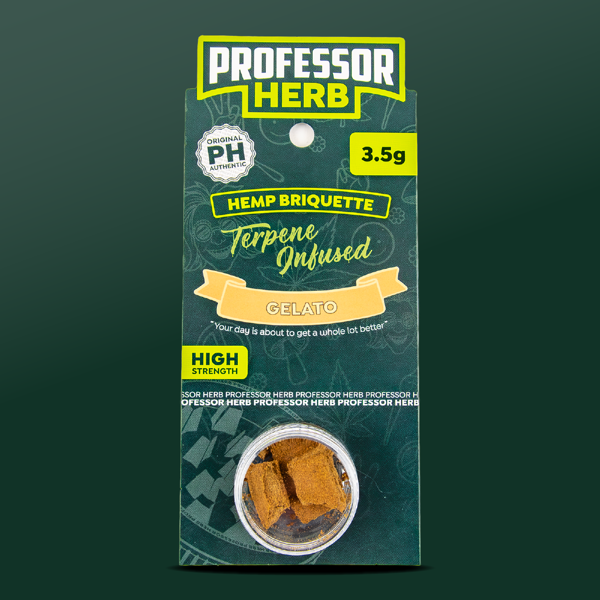 Professor Herb Hemp Briquette Hash 3.5g Gelato