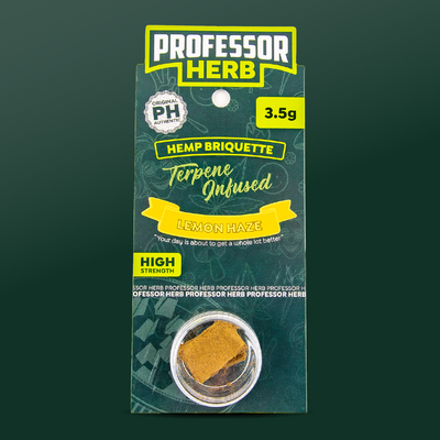 Professor Herb Hemp Briquette Hash 3.5g Lemon Haze