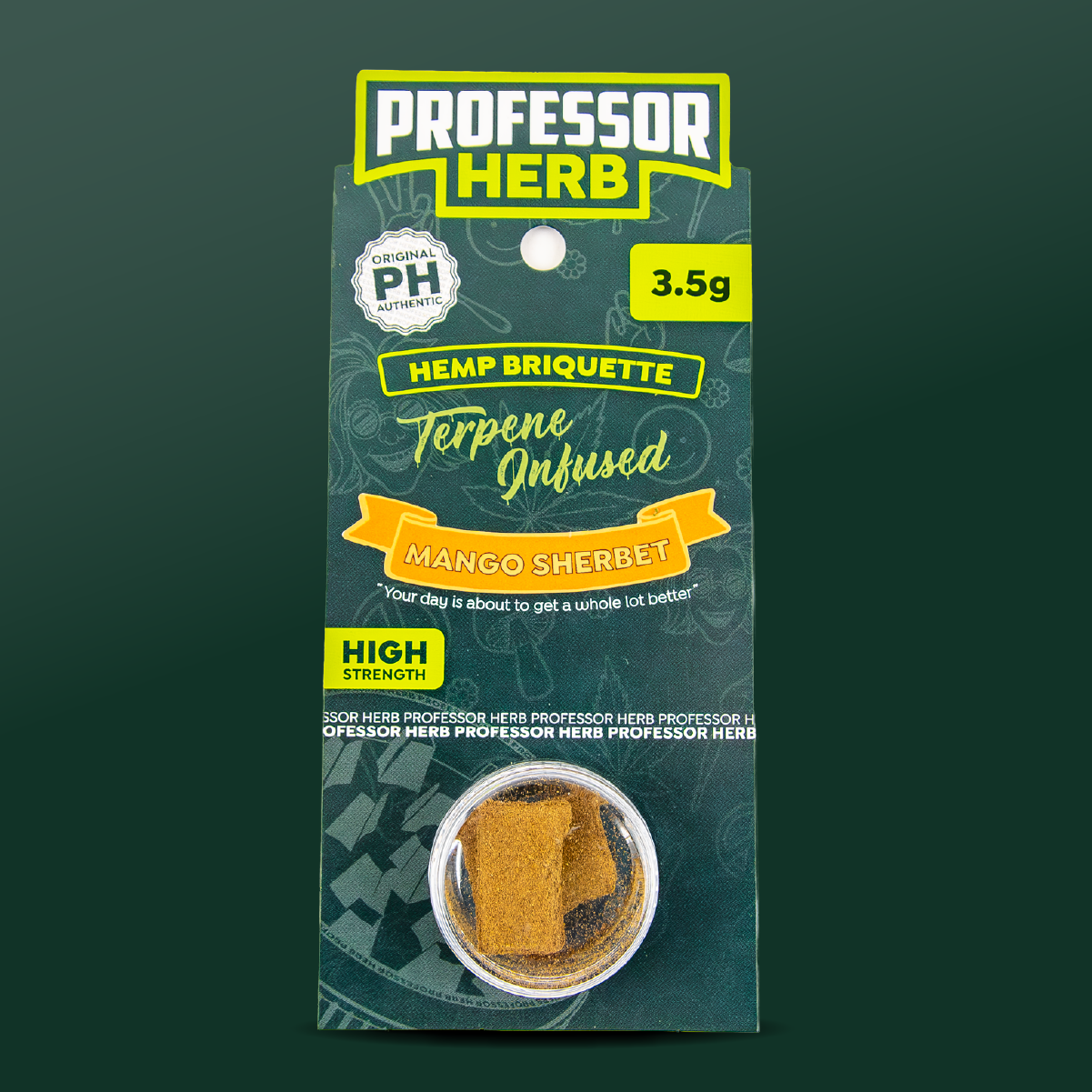 Professor Herb Hemp Briquette Hash 3.5g Mango Sherbet