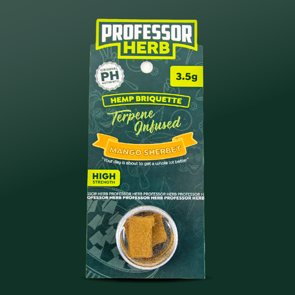 Professor Herb Hemp Briquette Hash 3.5g Mango Sherbet