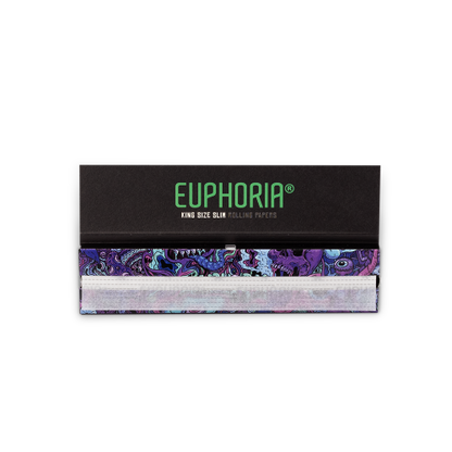 Euphoria King Size Slim Rolling Papers - Psychedelic (Full Box)