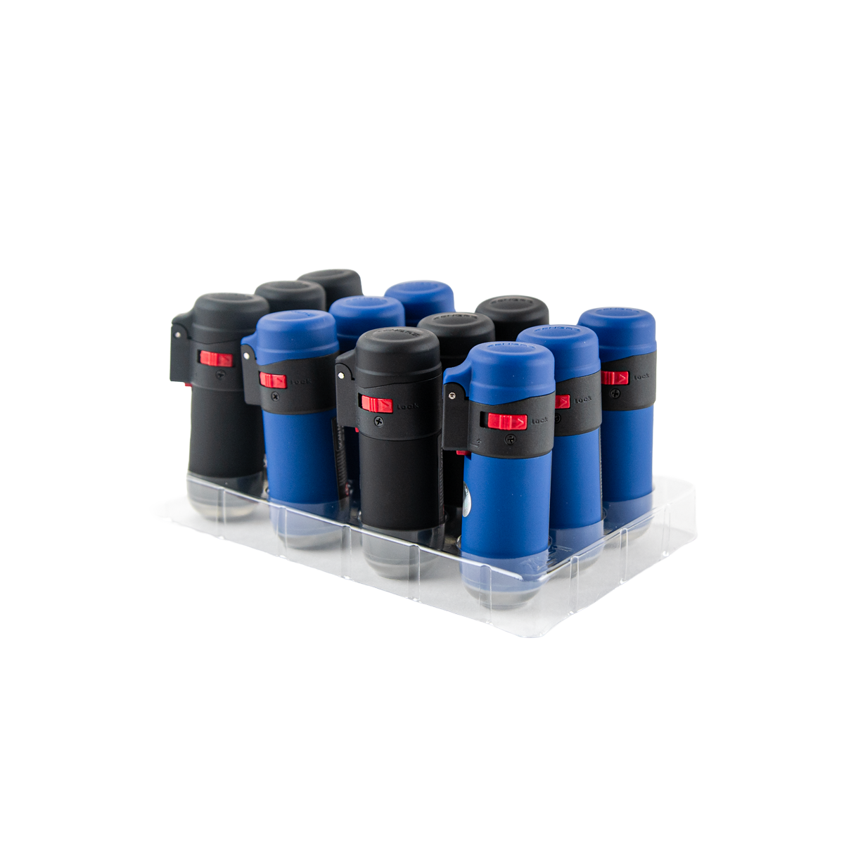 Zengaz Zl-1 Rubberized Flame Jet Lighters (12 Pack)