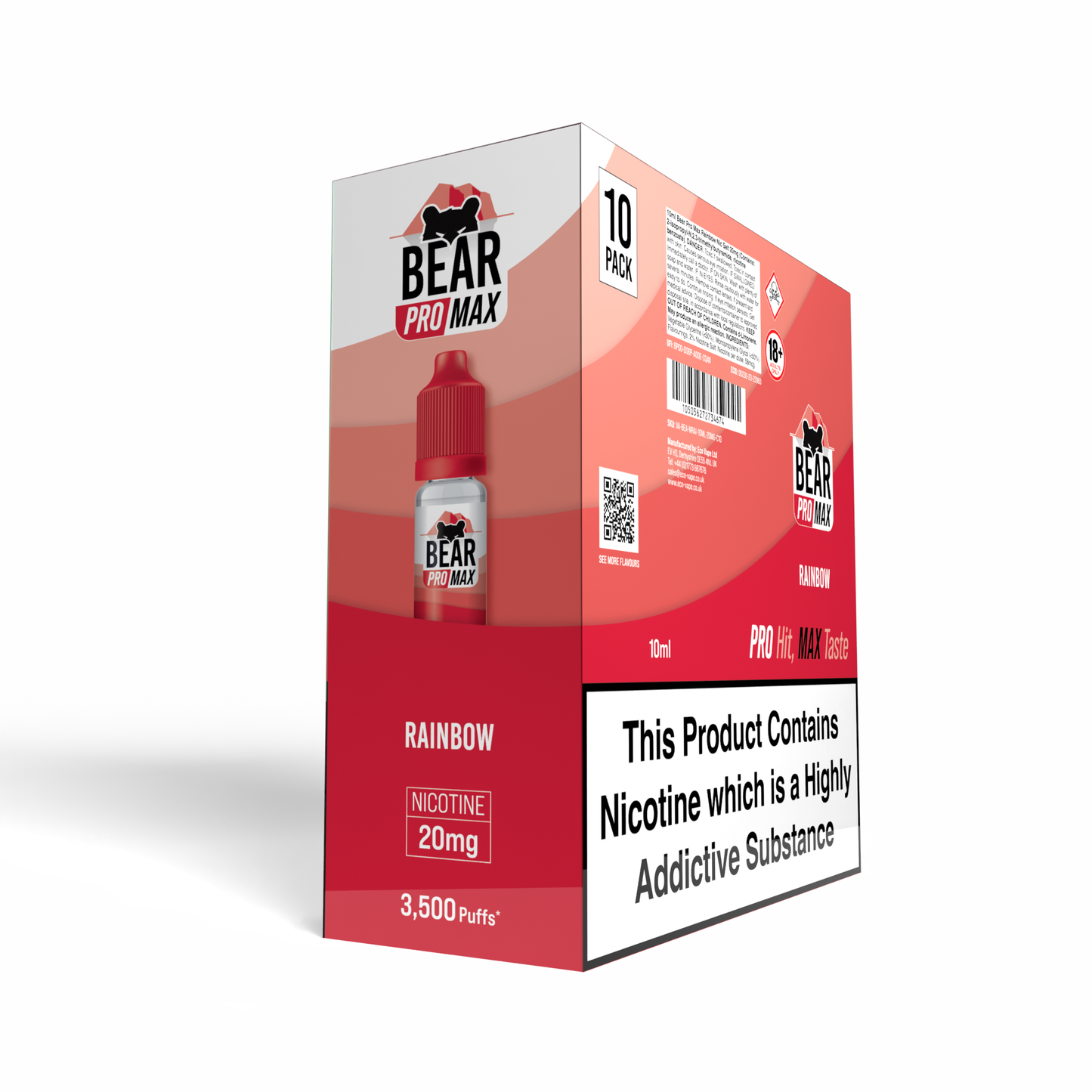 BEAR Pro MAX Salts: Rainbow - 20mg (10 Pack)