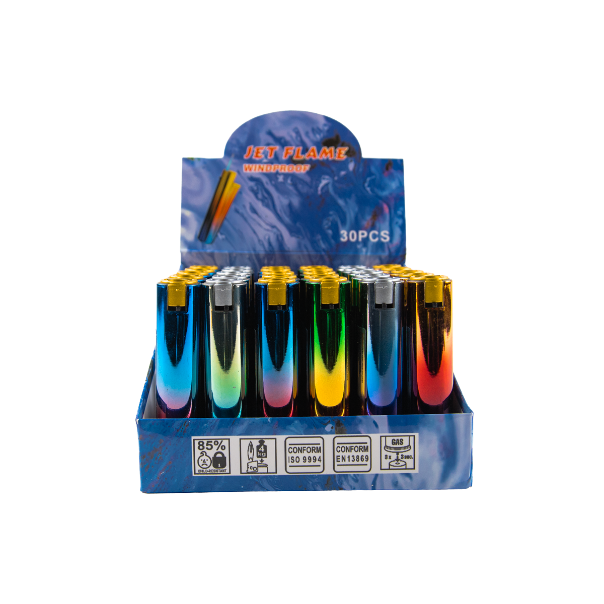 Sparkys Metallic Jet Lighters (30 Pack)