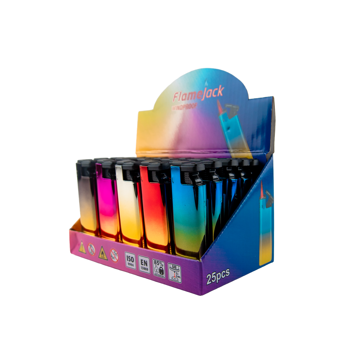 Flamejack Windproof Lighters (25 Pack)