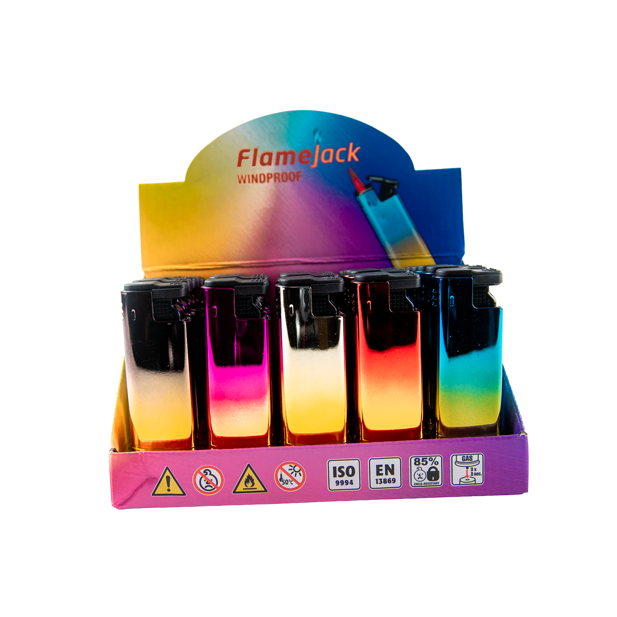 Flamejack Windproof Lighters (25 Pack)