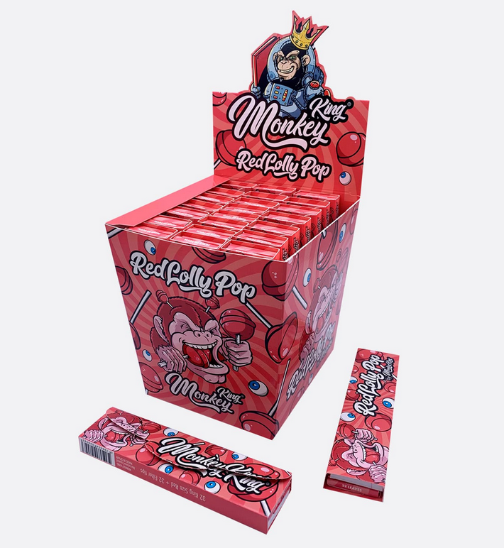 Monkey King Scented Smell Papers & Tips: Red Lolly Pop (24 Pack)