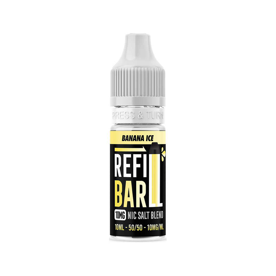 Refill Bar Salts Banana Ice 10ml 50vg - (Pack Of 10)