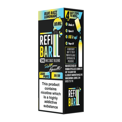 Refill Bar Salts Blue Razz Lemonade 10ml 50vg - (Pack Of 10)