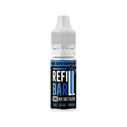 Refill Bar Salts Blue Sour Raspberry 10ml 50vg - (Pack Of 10)