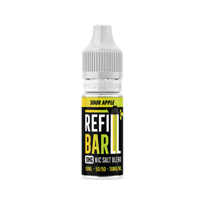 Refill Bar Salts Sour Apple 10ml 50vg - (CDU 10)