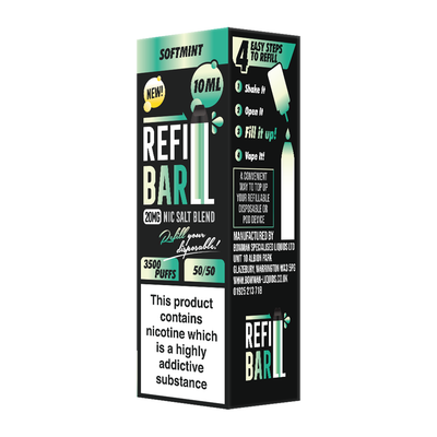 Refill Bar Salts Softmint 10ml 50vg - (CDU 10)