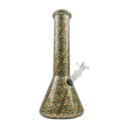 Sparkys 12 Inch Skull Design Glass Beaker Bong