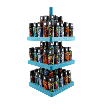 Zengaz Zl-7 Slim Jet Lighters 72 Piece 3 Layer Pyramid Display Stand (72 Pack)