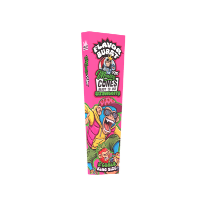 Monkey King: King Size Flavor Burst Cones (24 Pack) - Strawberry