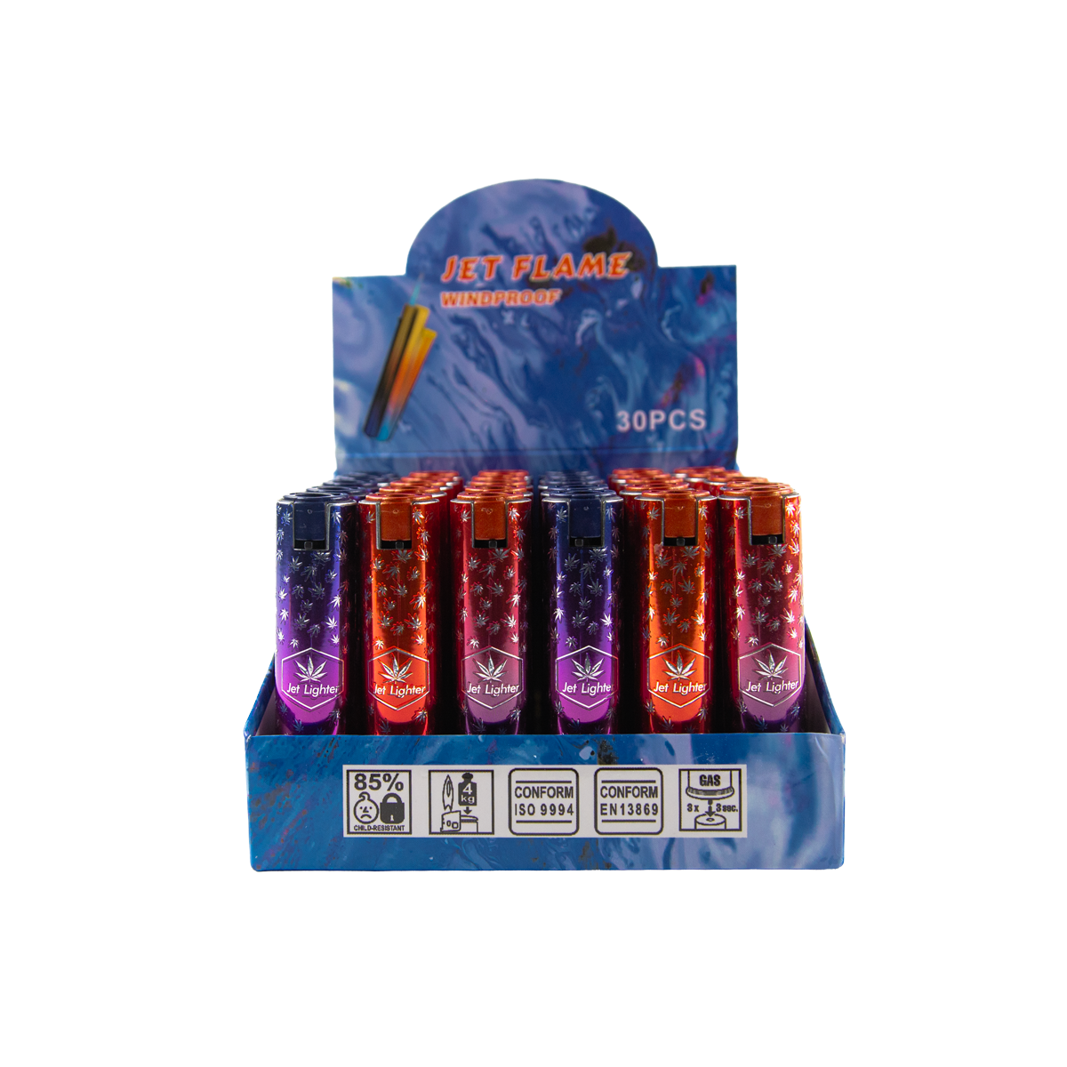 Sparkys Metallic Jet Lighters (30 Pack)