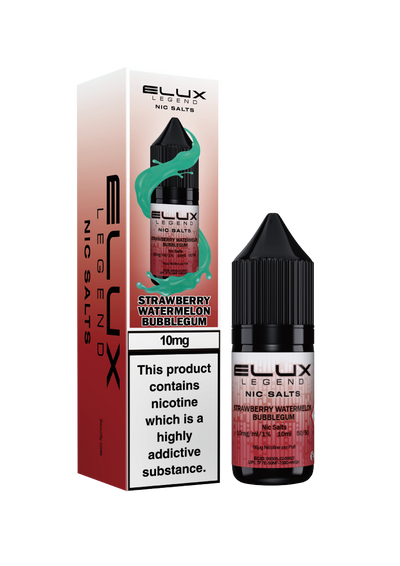 Elux Legend Nic Salts: Strawberry Watermelon Bubblegum - 20mg (10 Pack)
