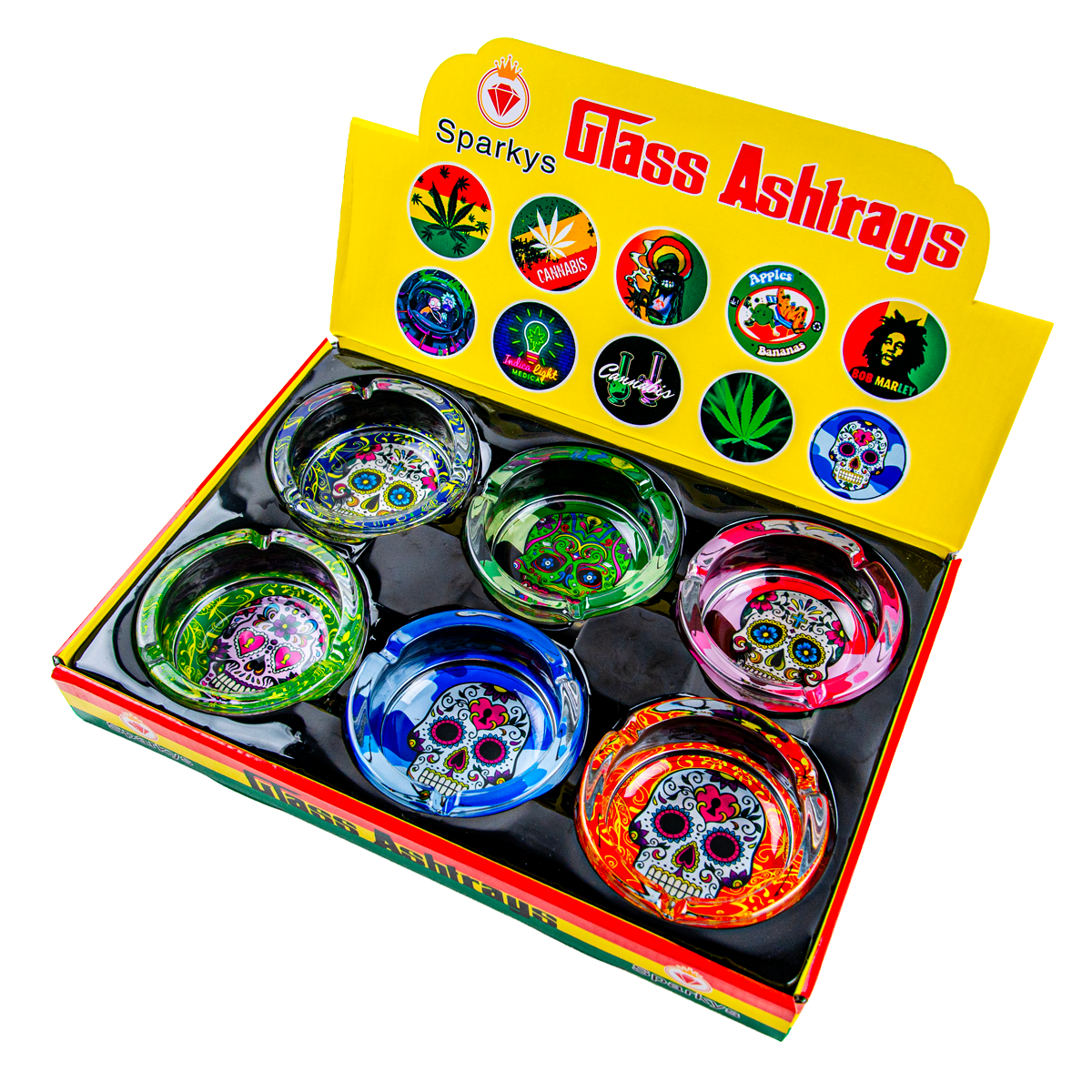 Sparkys Glass Ashtray (6 Pack)