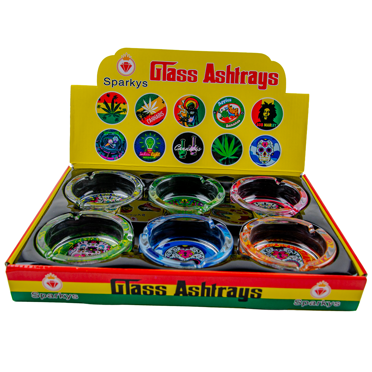Sparkys Glass Ashtray (6 Pack)