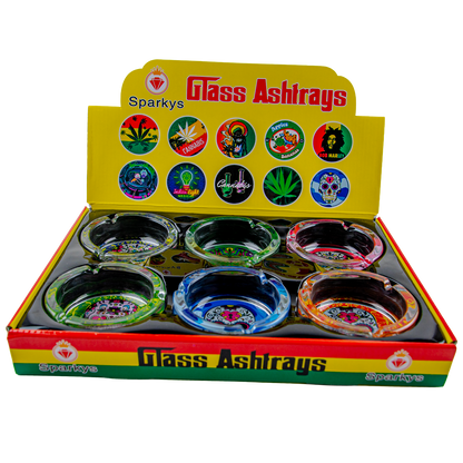 Sparkys Glass Ashtray (6 Pack)