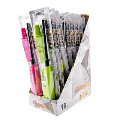Flamejack Long Stem Lighters Incl Refill (16 Pack)