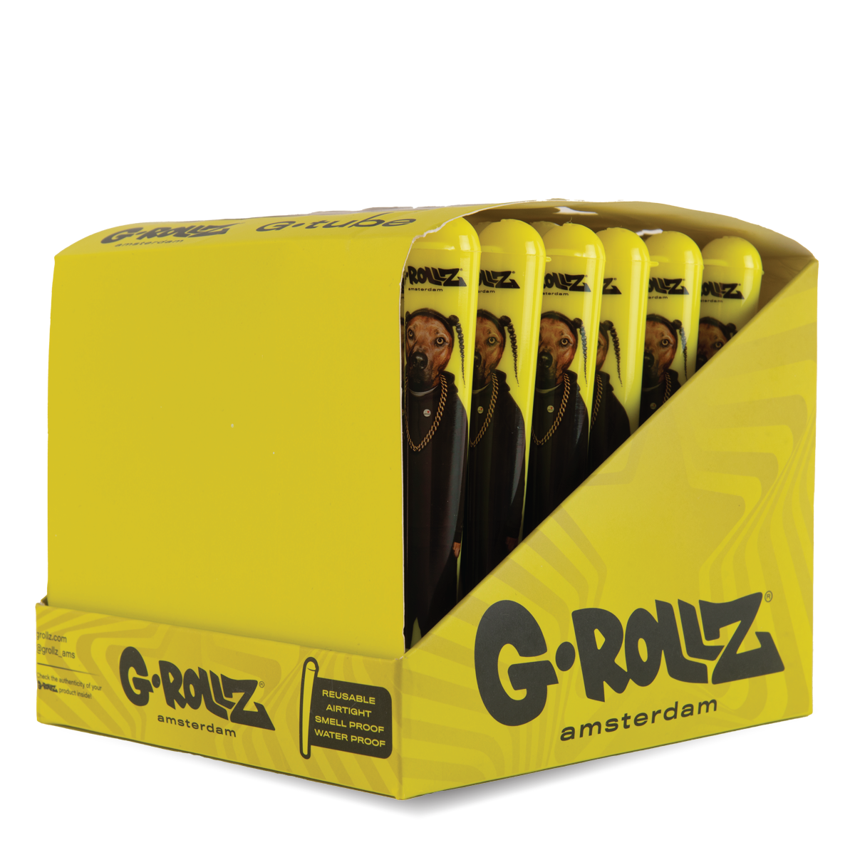 G-Rollz Yellow Rap Dog Cone Holders (36 Pack)