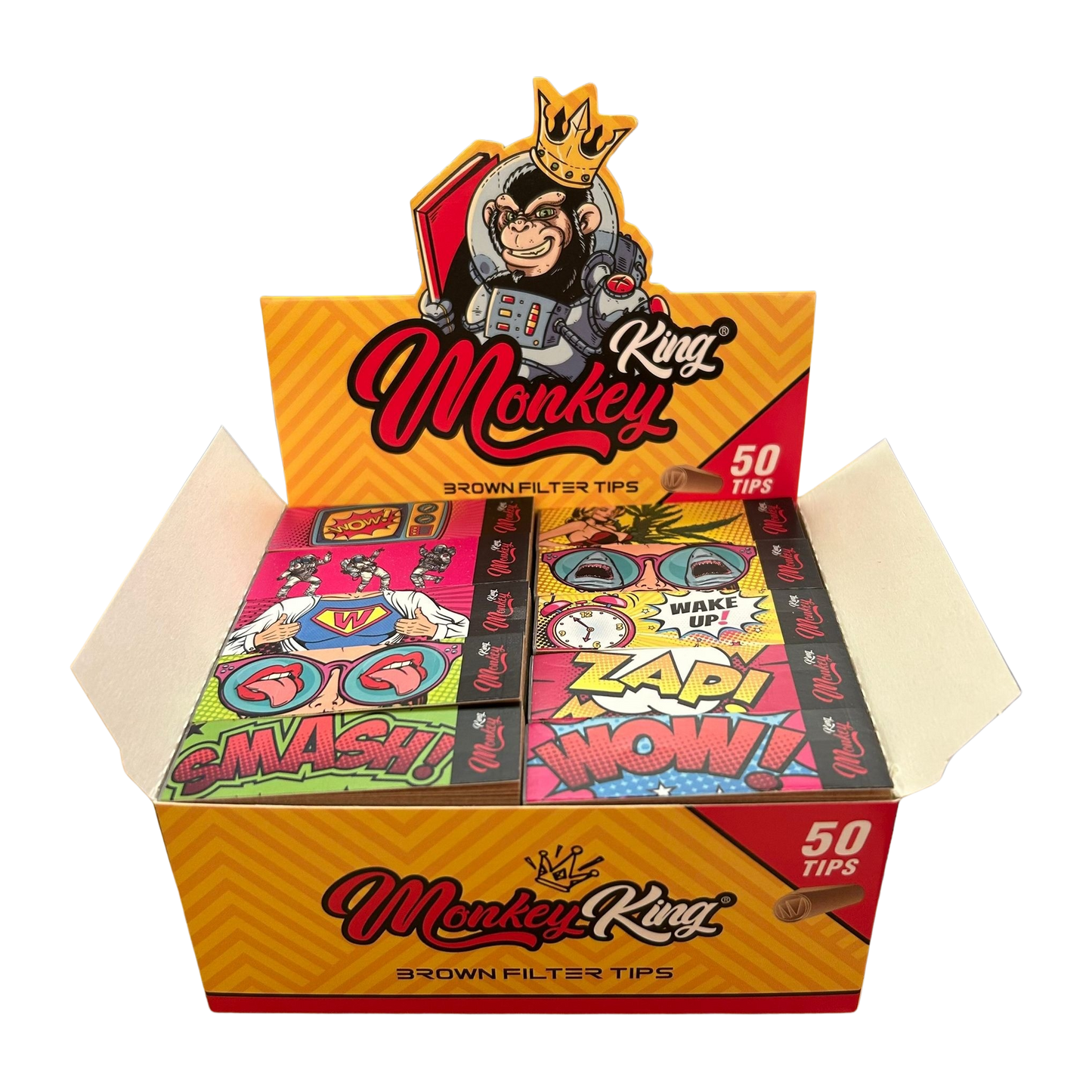 Monkey King Unbleached Card Filter Tips (50pcs)