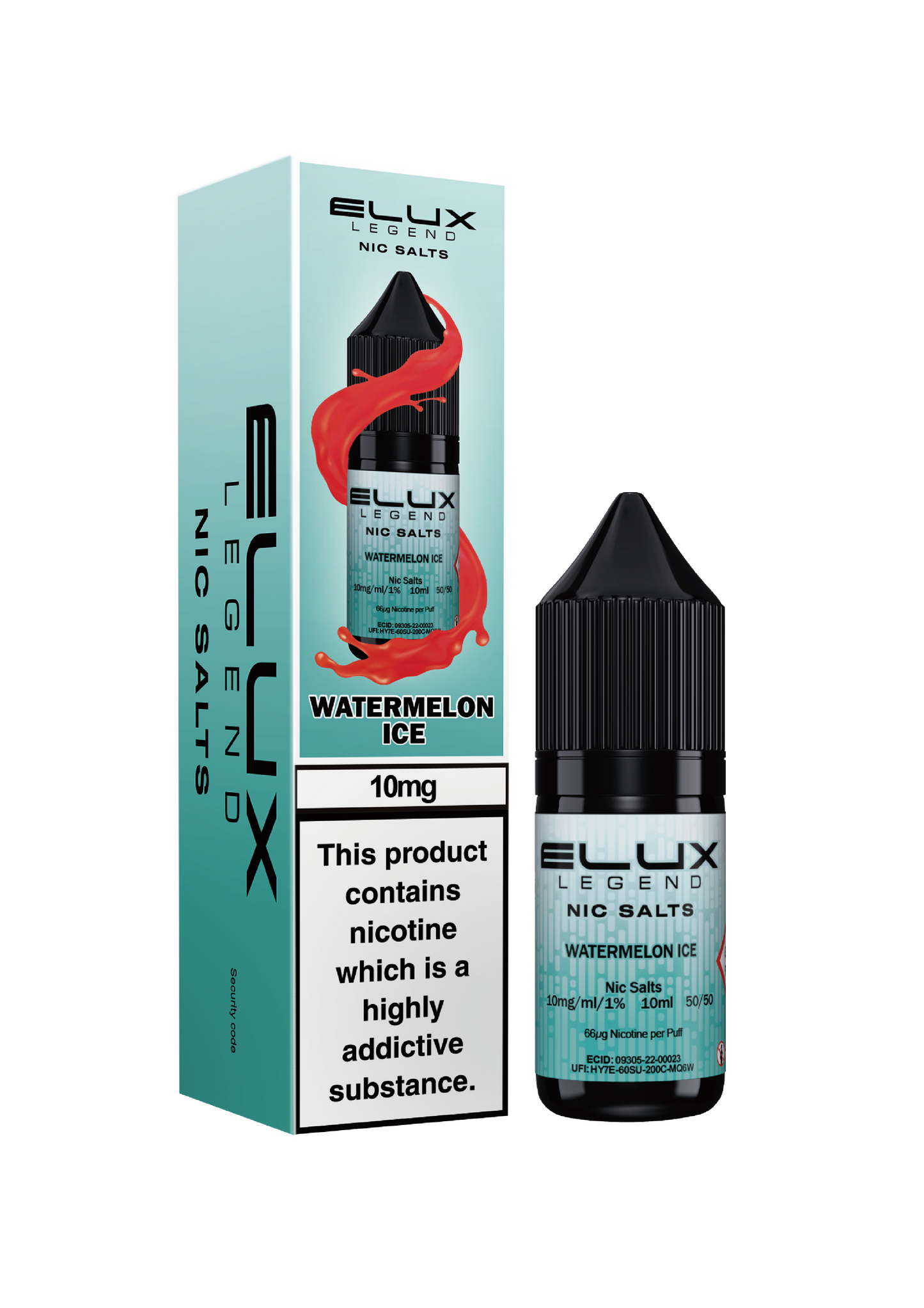 Elux Legend Nic Salts: Watermelon Ice - 10mg (10 Pack)