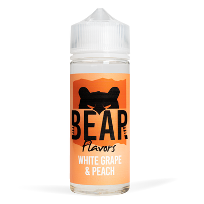 BEAR 100ml E-Liquid Shortfills - White Grape & Peach