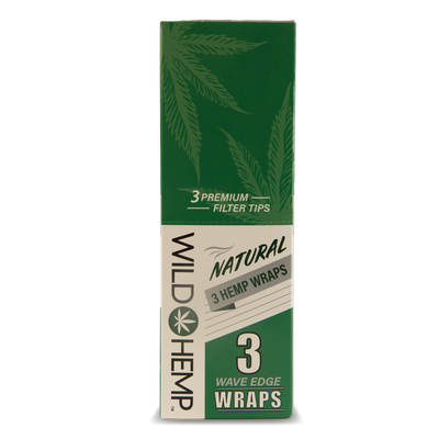CDU Wild Hemp: 3 Hemp Wraps - Natural (20 Pack)