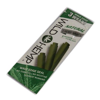 CDU Wild Hemp: 3 Hemp Wraps - Natural (20 Pack)