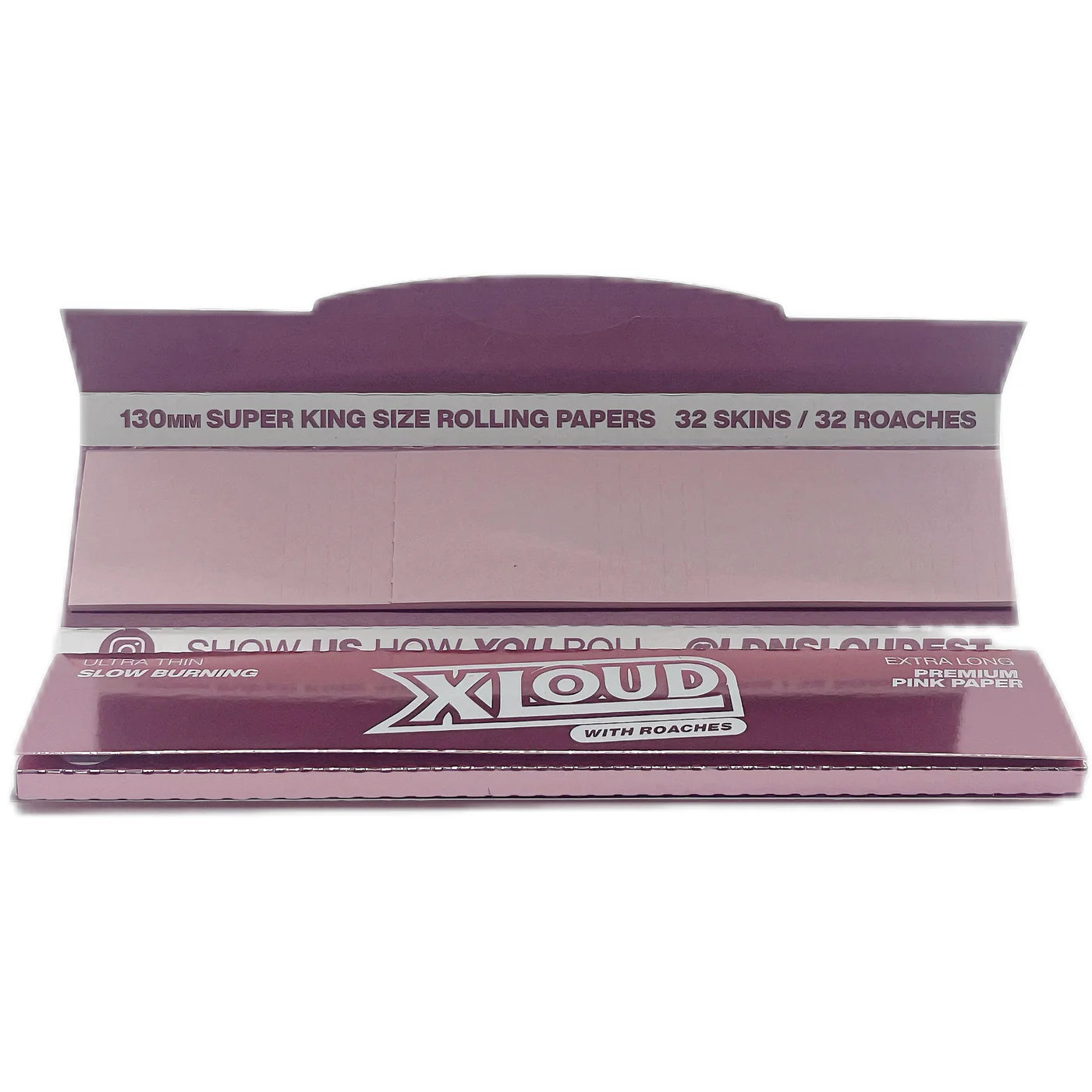 XLoud Extra Long Rose Gold Rolling Papers & Tips (Full Box)