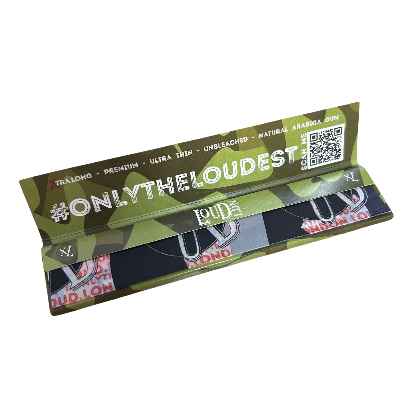 Loud Ldn XLoud Slow Burning Xtra Long Natural Unbleached Rolling Papers (Full Box)