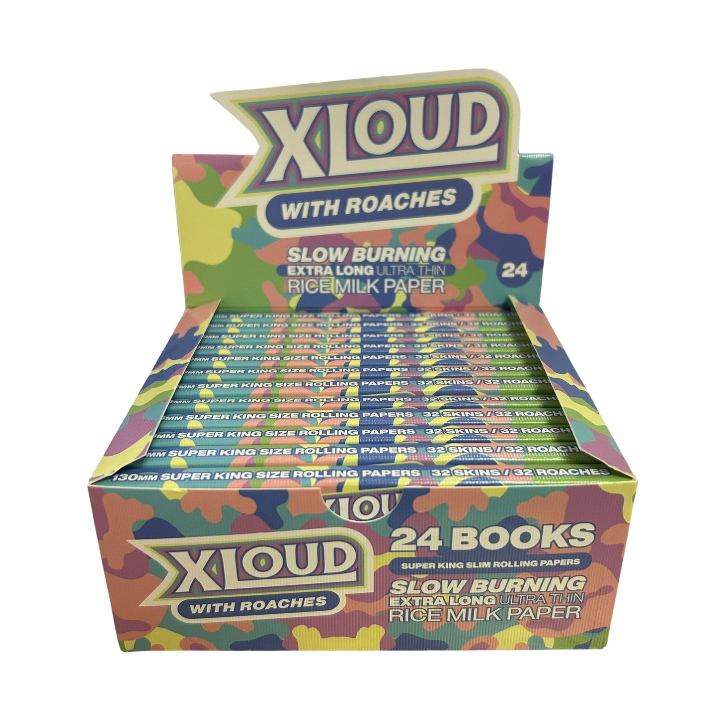 XLoud Extra Long Rice Milk Rolling Papers & Tips (Full Box)