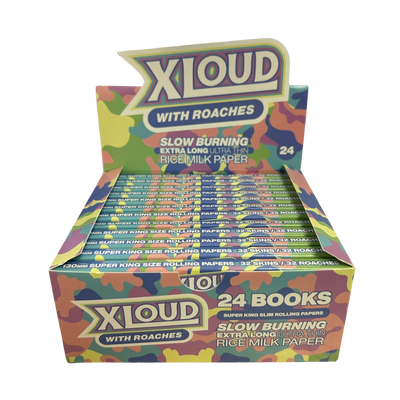 XLoud Extra Long Rice Milk Rolling Papers & Tips (Full Box)