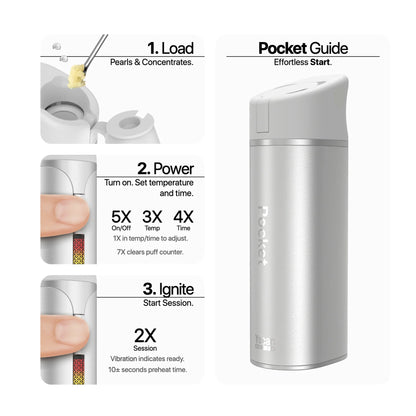 Yocan Black Pocket Concentrate Vaporizer: Quicksilver (Single Piece)