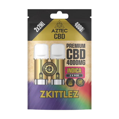Aztec CBD Premium CBD Pods 4000mg 2x2ml - Zkittlez