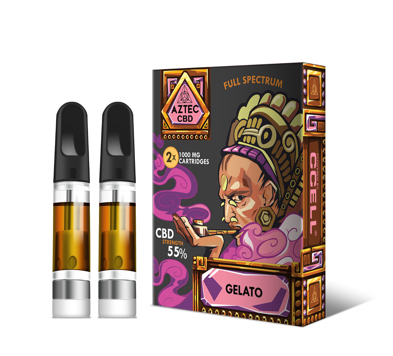 Aztec 55% CBD Cartridges-2 Pack